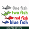 DR00078-One fish two fish red fish blue fish svg, png, dxf, eps file DR00078.jpg