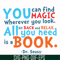 DR00097-You can find magic wherever you look all you need sit back and relax all you need is a book svg, png, dxf, eps file DR00097.jpg