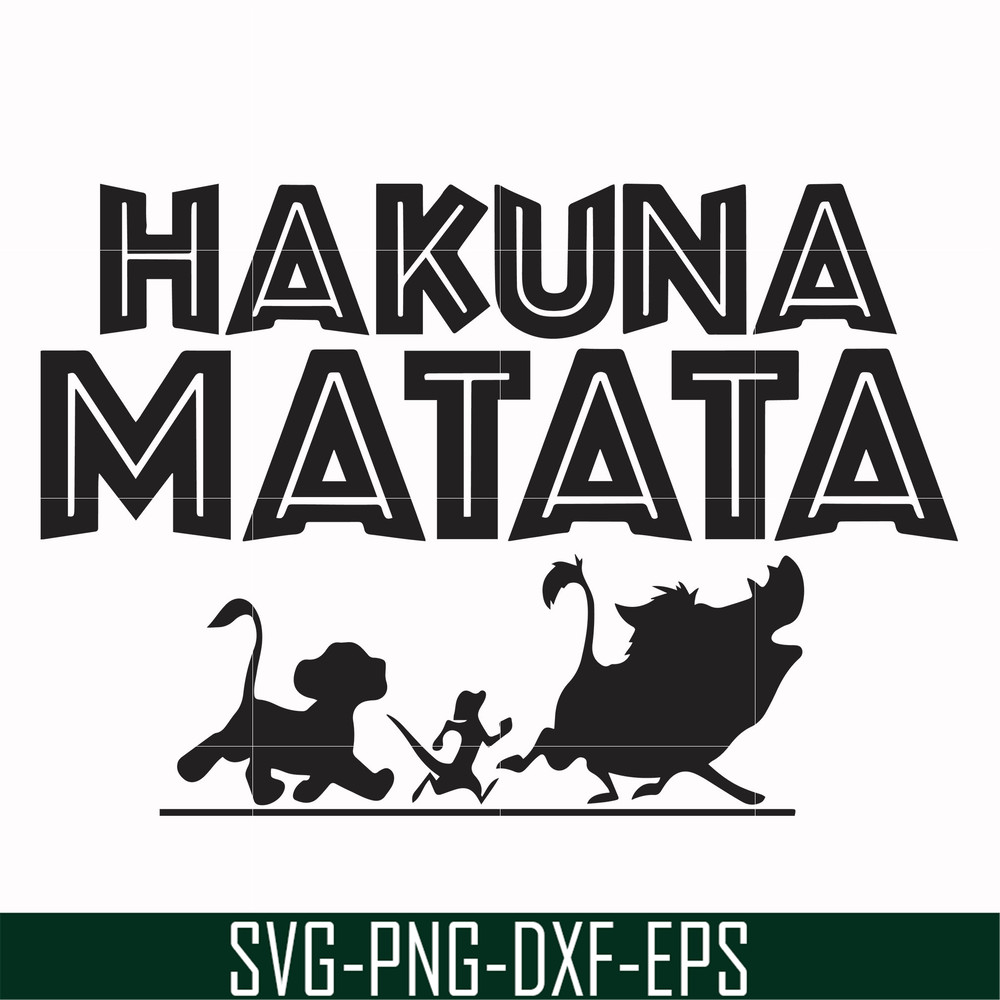 FN000157-Hakuna Matata svg, png, dxf, eps file FN000157.jpg