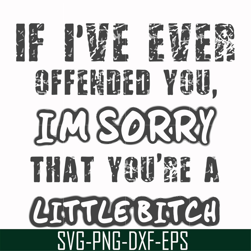 FN000662-If I've ever offended you Im sorry that you're a little bitch svg, png, dxf, eps file FN000662.jpg