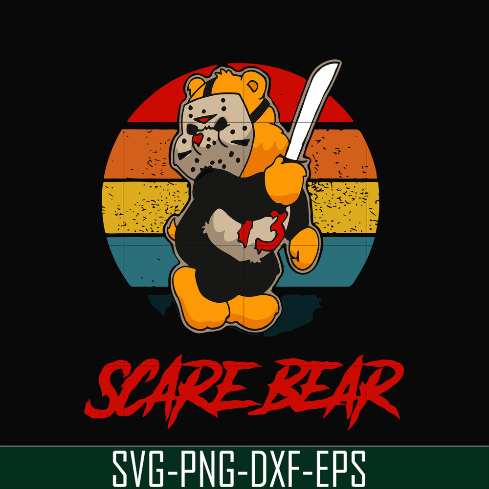 HLW0005-scare bear svg, halloween svg, png, dxf, eps digital file HLW0005.jpg