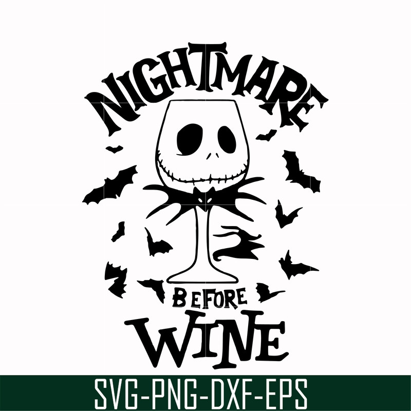 HLW0033-Nightmare before wine svg, halloween svg, png, dxf, eps digital file HLW0033.jpg