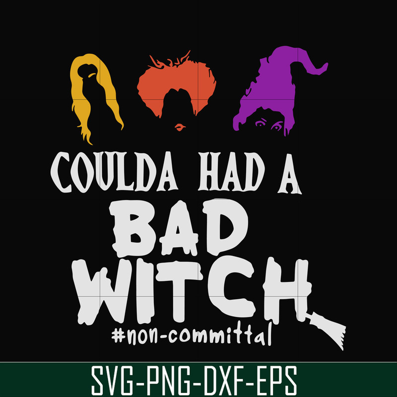 HLW0118-coulda had a bad witch svg, png, dxf, eps digital file HLW0118.jpg