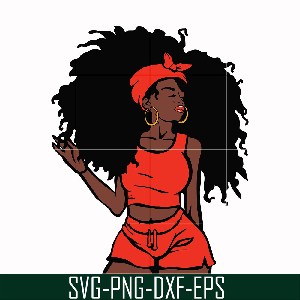 OTH00019-Unbothered Black Girl Svg, Afro Woman Svg, African American Woman svg, png, dxf, eps file OTH00019.jpg