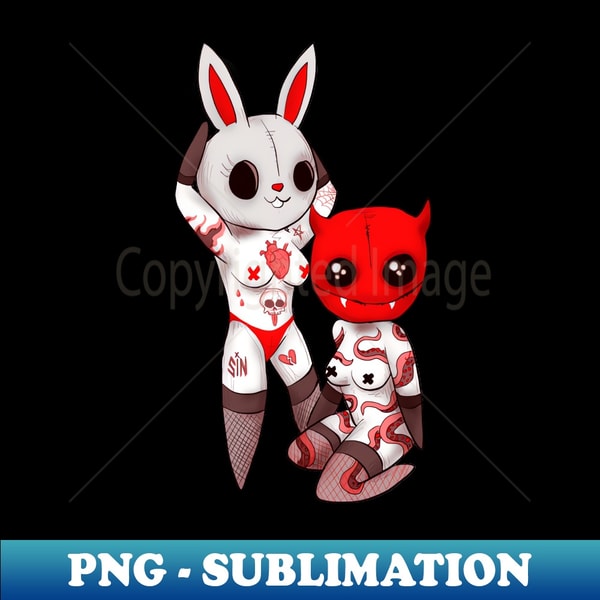 The Rabbit and The Devil - PNG Sublimation Digital Download | Inspire ...