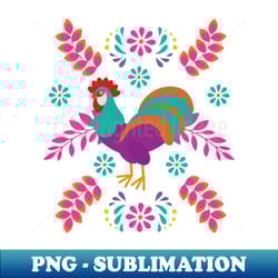 colorful rooster - trendy sublimation digital download
