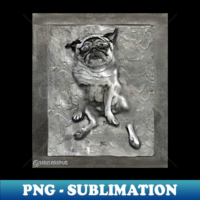 Pug in carbonite - High-Quality PNG Sublimation Download