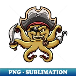 pirate octopus - signature sublimation png file