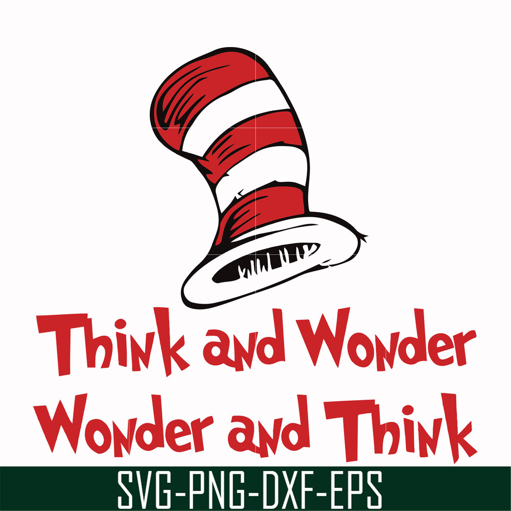 DR000136-Think and wonder wonder and think svg, png, dxf, eps file DR000136.jpg