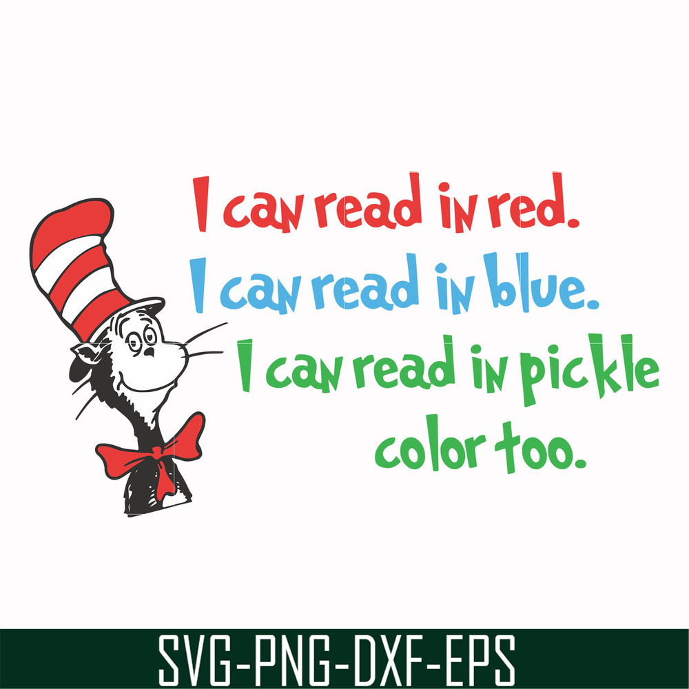 DR00056-I can read in red I can read in blue I can read in pickle color too svg, png, dxf, eps file DR00056.jpg