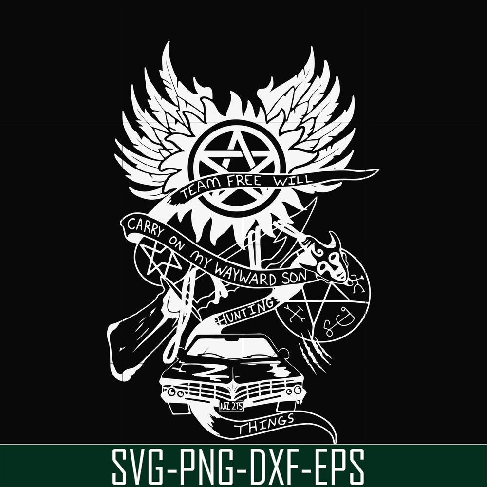 FN000268-Carry on my wayward son svg, png, dxf, eps file FN000268.jpg