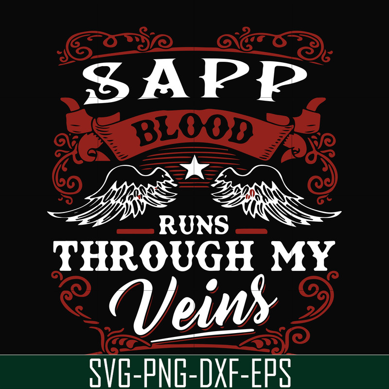 FN000343-SAPP blood runs through my veins svg, png, dxf, eps file FN000343.jpg