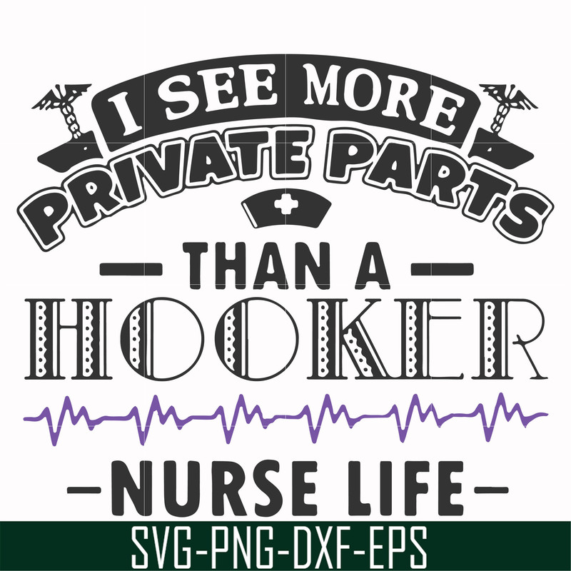 FN000387-I see more private parts than a hooker nurse life svg, png, dxf, eps file FN000387.jpg