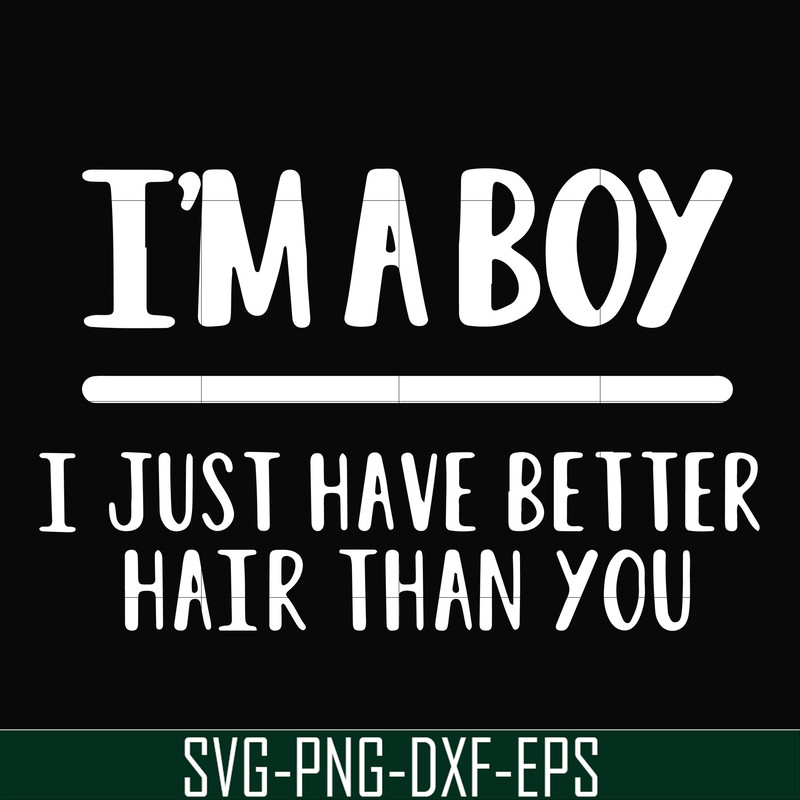 FN000394-I'm a boy I just have better hair than you svg, png, dxf, eps file FN000394.jpg