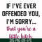FN000506-If I've ever offended you I'm sorry that you're a little bitch svg, png, dxf, eps file FN000506.jpg