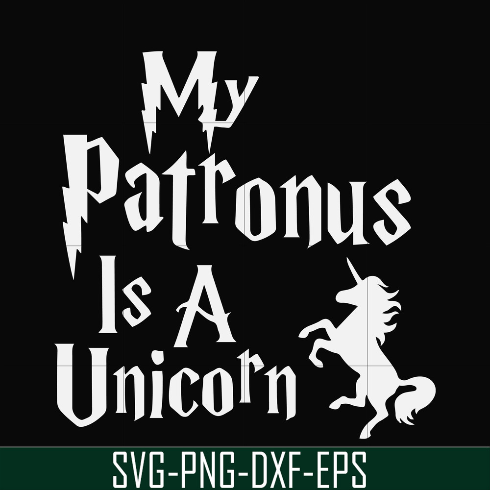 FN000570-My patronus is a Unicorn svg, png, dxf, eps file FN000570.jpg