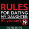FN000882-Rules for dating my daughter #1. You can't svg, png, dxf, eps file FN000882.jpg