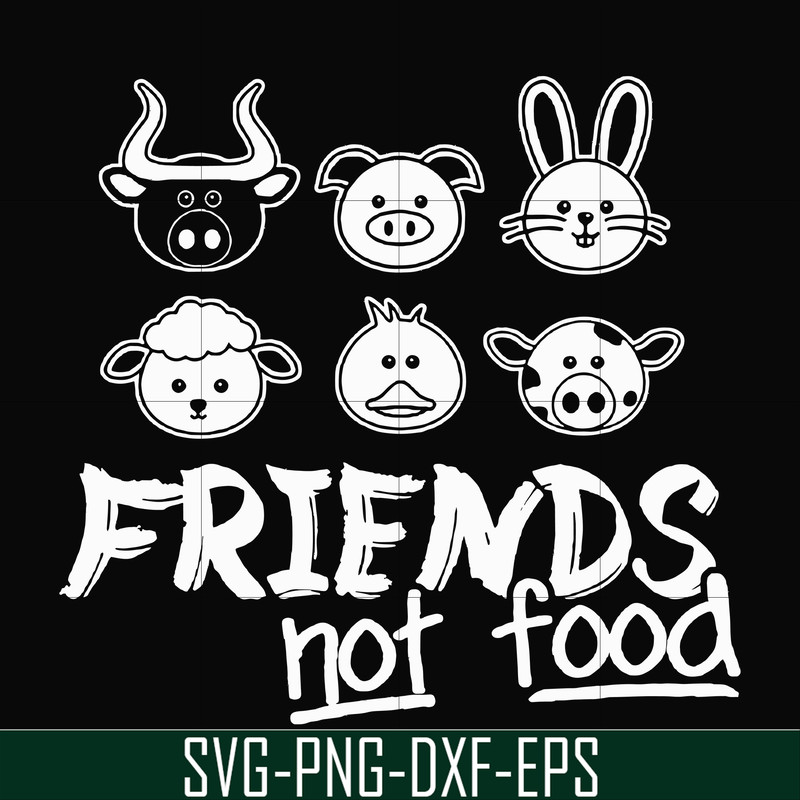 FN00094-Friends not food svg, png, dxf, eps file FN00094.jpg