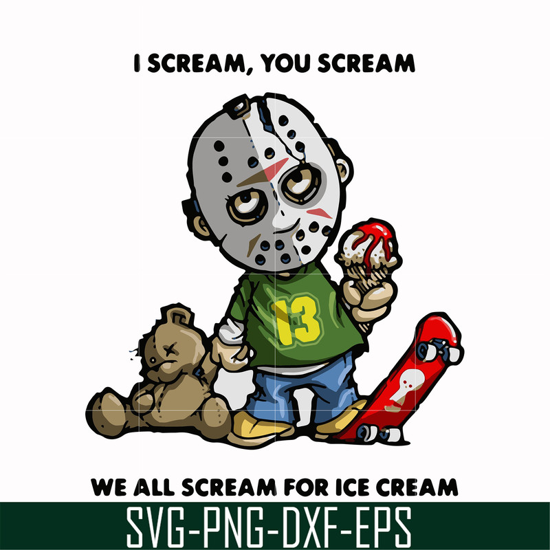 HLW0145-i scream, you scream we all scream for ice cream svg, png, dxf, eps digital file HLW0145.jpg