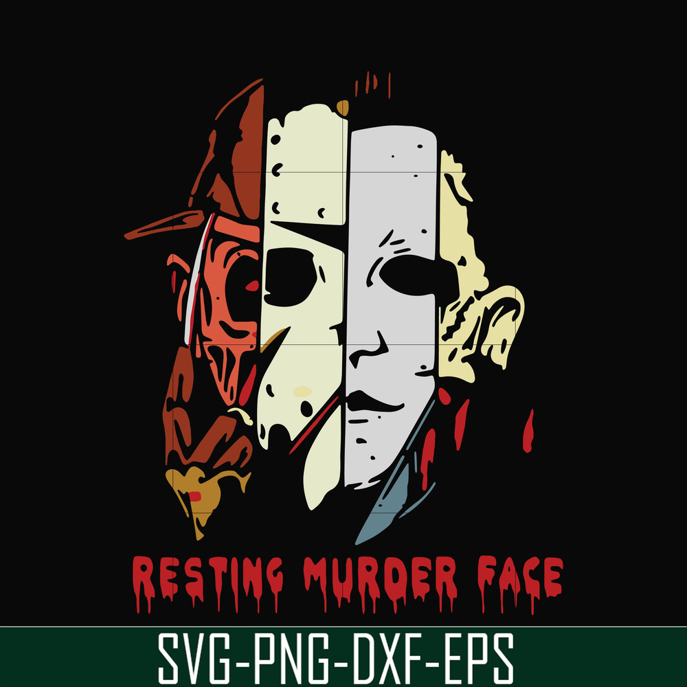 HLW0161-Resting murder face svg, png, dxf, eps digital file HLW0161.jpg