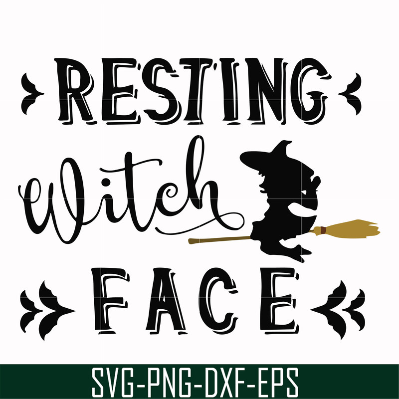 HLW24072022-Resting witch face svg, halloween svg, png, dxf, eps digital file HLW24072022.jpg