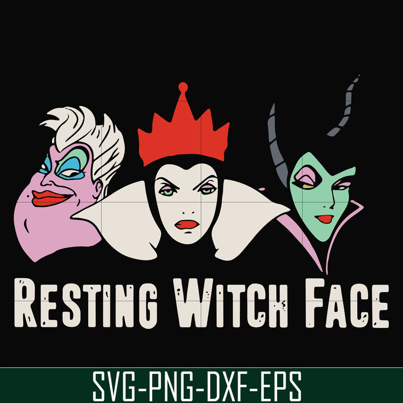 HLW24072024-Resting witch face svg, halloween svg, png, dxf, eps digital file HLW24072024.jpg