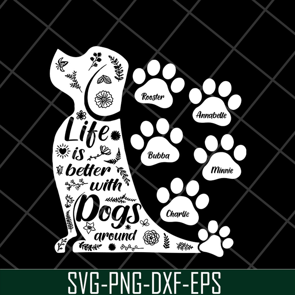 MTD08042105-life a with dogs svg, Mother's day svg, eps, png, dxf digital file MTD08042105.jpg