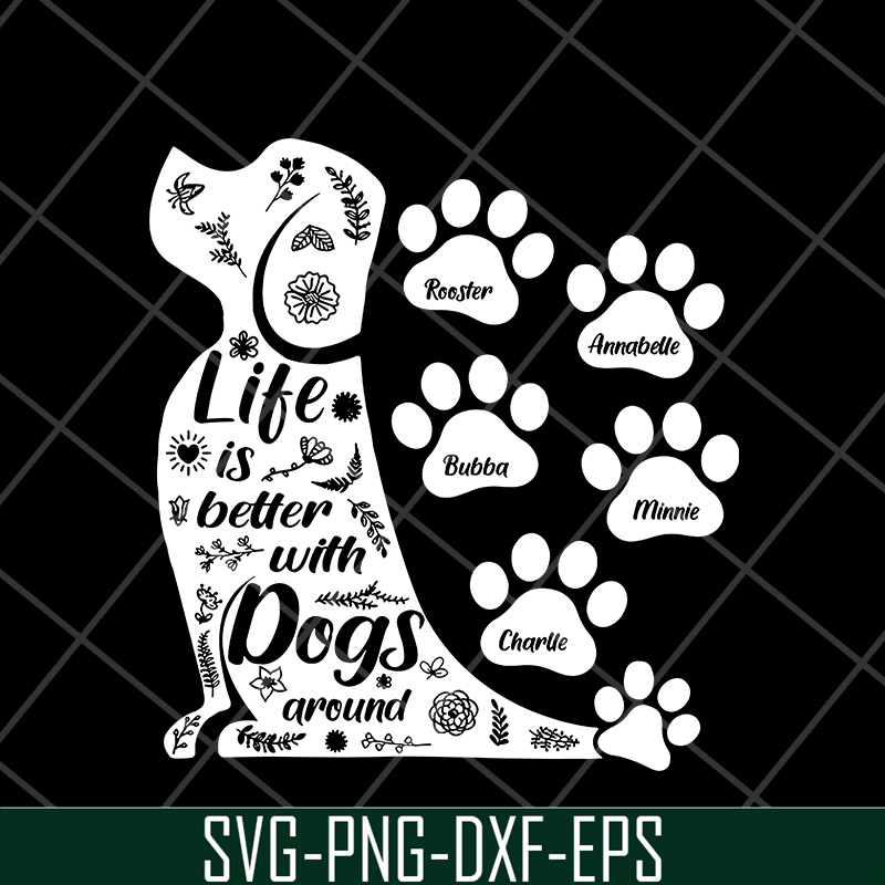 MTD08042105-life a with dogs svg, Mother's day svg, eps, png, dxf digital file MTD08042105.jpg