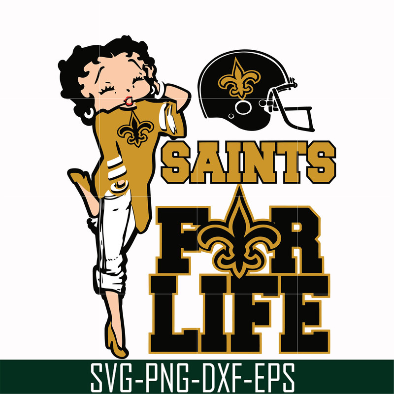 NFL000082-Saints for life, svg, png, dxf, eps file NFL000082.jpg