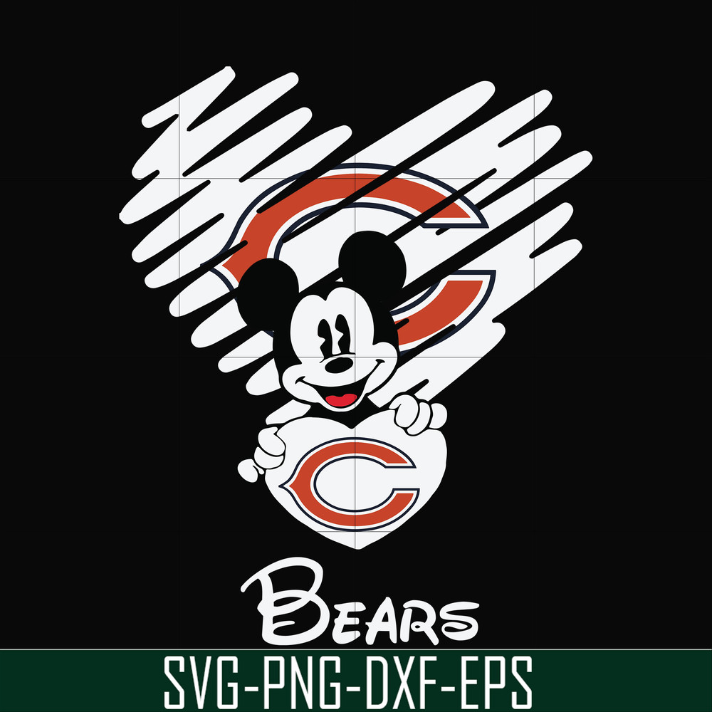 NNFL0047-Bears heart svg, png, dxf, eps digital file NNFL0047.jpg
