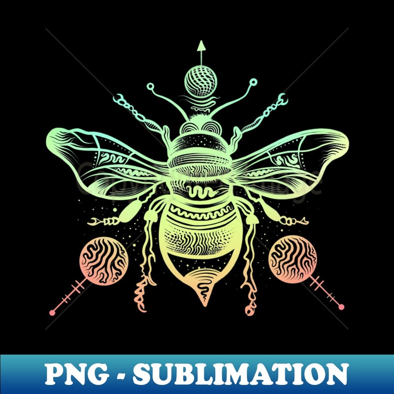 Colorful Bee - Signature Sublimation PNG File - Defying the Norms