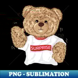 hello with teddy bear typography design - aesthetic sublimation digital file