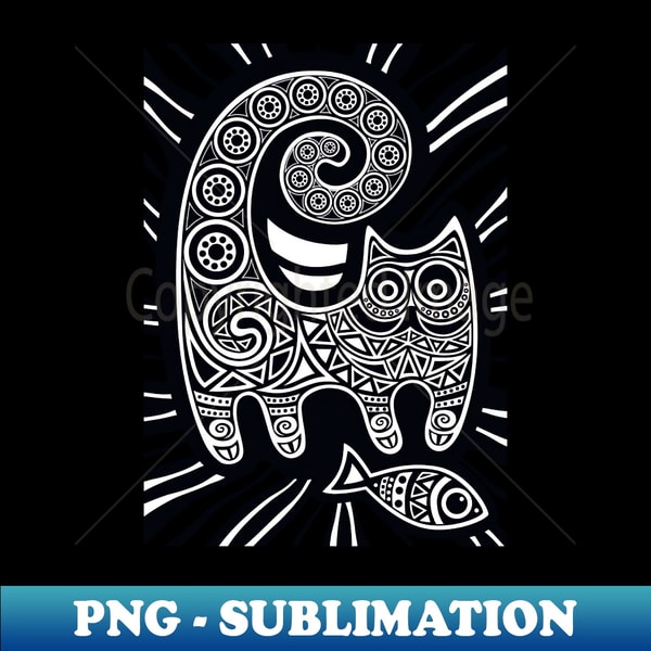 Cat Signature Drawing Cat - Signature Sublimation PNG File | Inspire Uplift