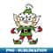 Happy Cartoon Christmas Elf - PNG Transparent Sublimation Design