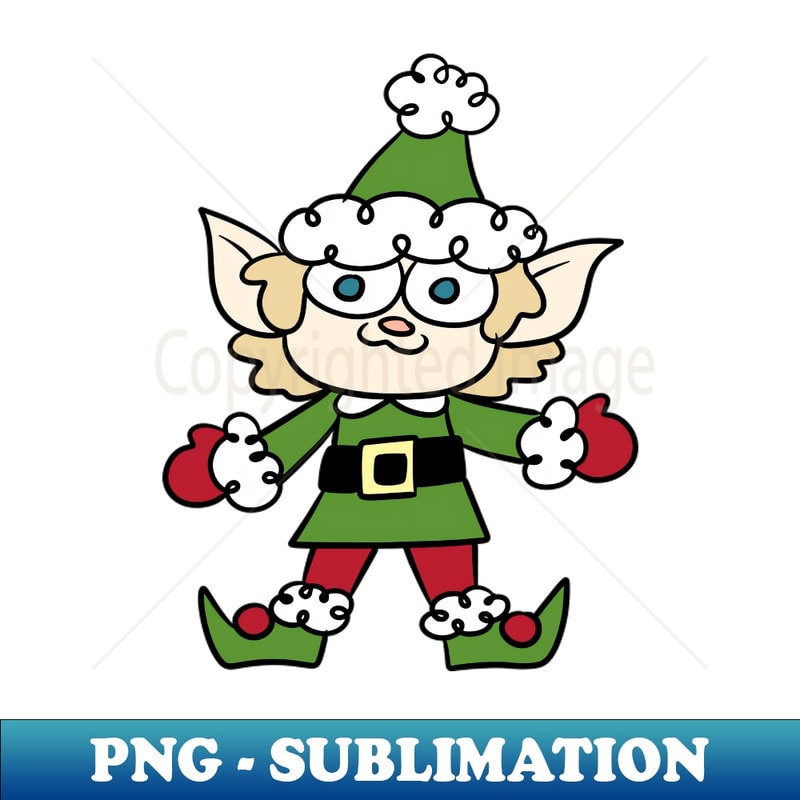 Happy Cartoon Christmas Elf - PNG Transparent Sublimation Design