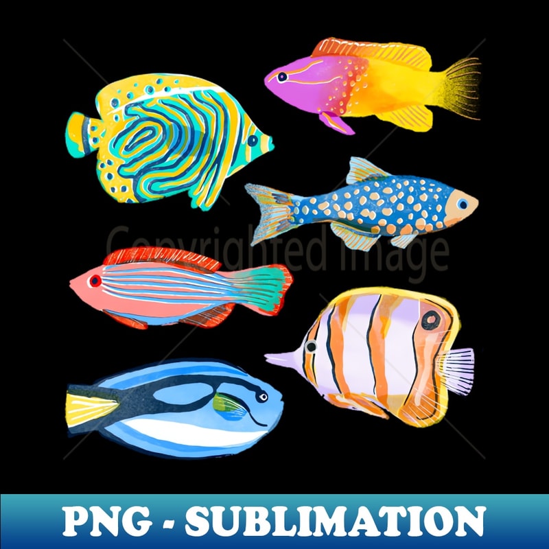 Retro Fish - PNG Transparent Digital Download File for Sublimation