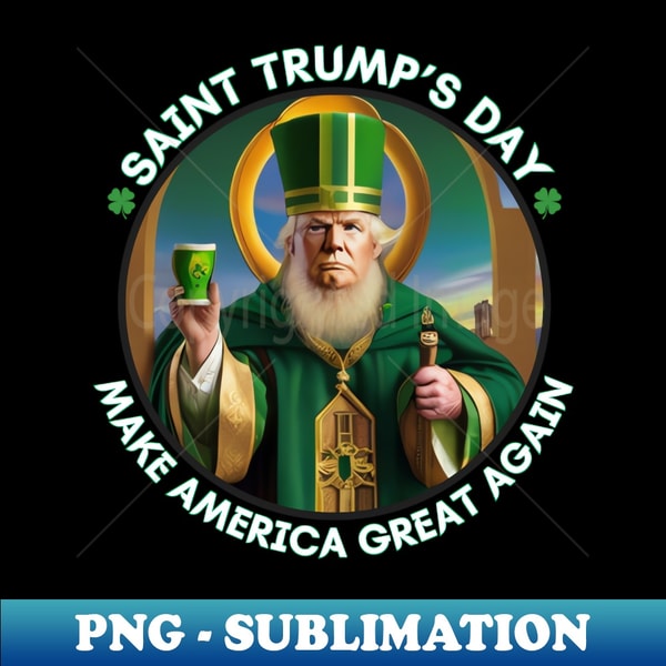 ST. TRUMP'S DAY! MAKE AMERICA GREAT AGAIN! - Signature Sublimation PNG File