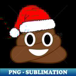 poop emoticon santa face emoticon - aesthetic sublimation digital file