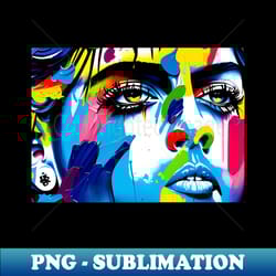 artistic color splash face - high-resolution png sublimation file