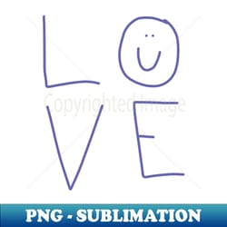love with a smiley face - signature sublimation png file