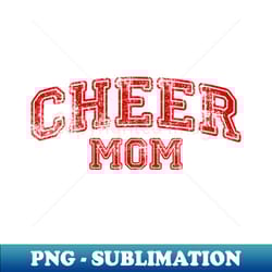 cheer mom jersey vintage red - instant png sublimation download