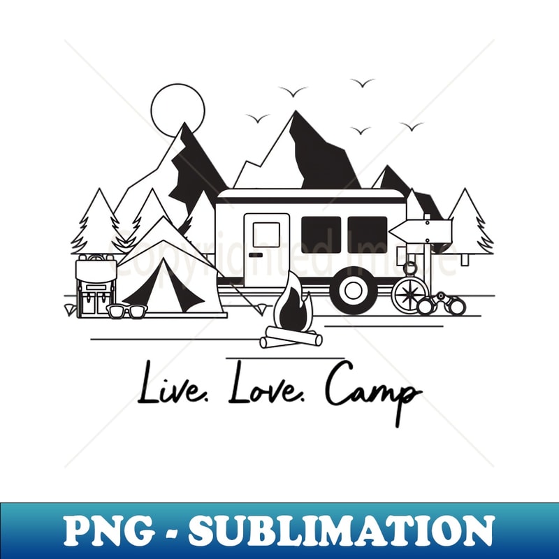 Camping - High-Resolution PNG Sublimation File