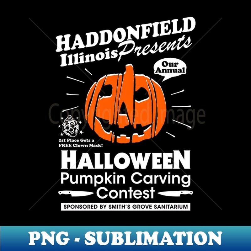 Haddonfield Pumpkin Carving Contest - Decorative Sublimation PNG File