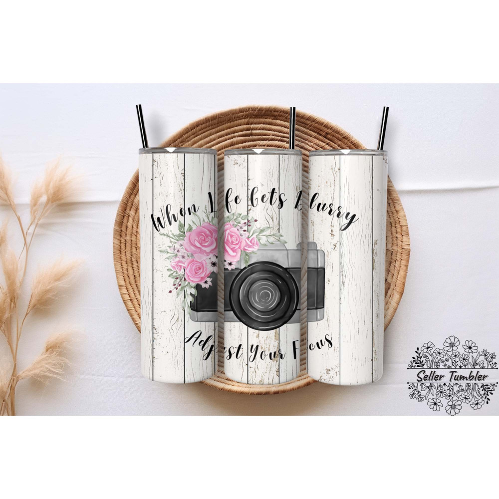 Camera Wood, Tumbler 20 oz Warp PNG, Skinny Tumbler Designs PNG.jpg