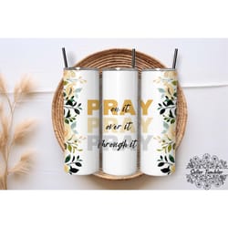 pray flower on it over it through it, tumbler 20 oz warp png, skinny tumbler designs png