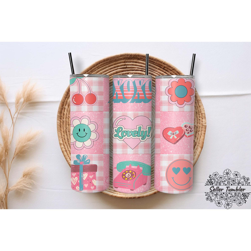 Valentine Sweet , Tumbler 20 oz Warp PNG, Skinny Tumbler Designs PNG.jpg