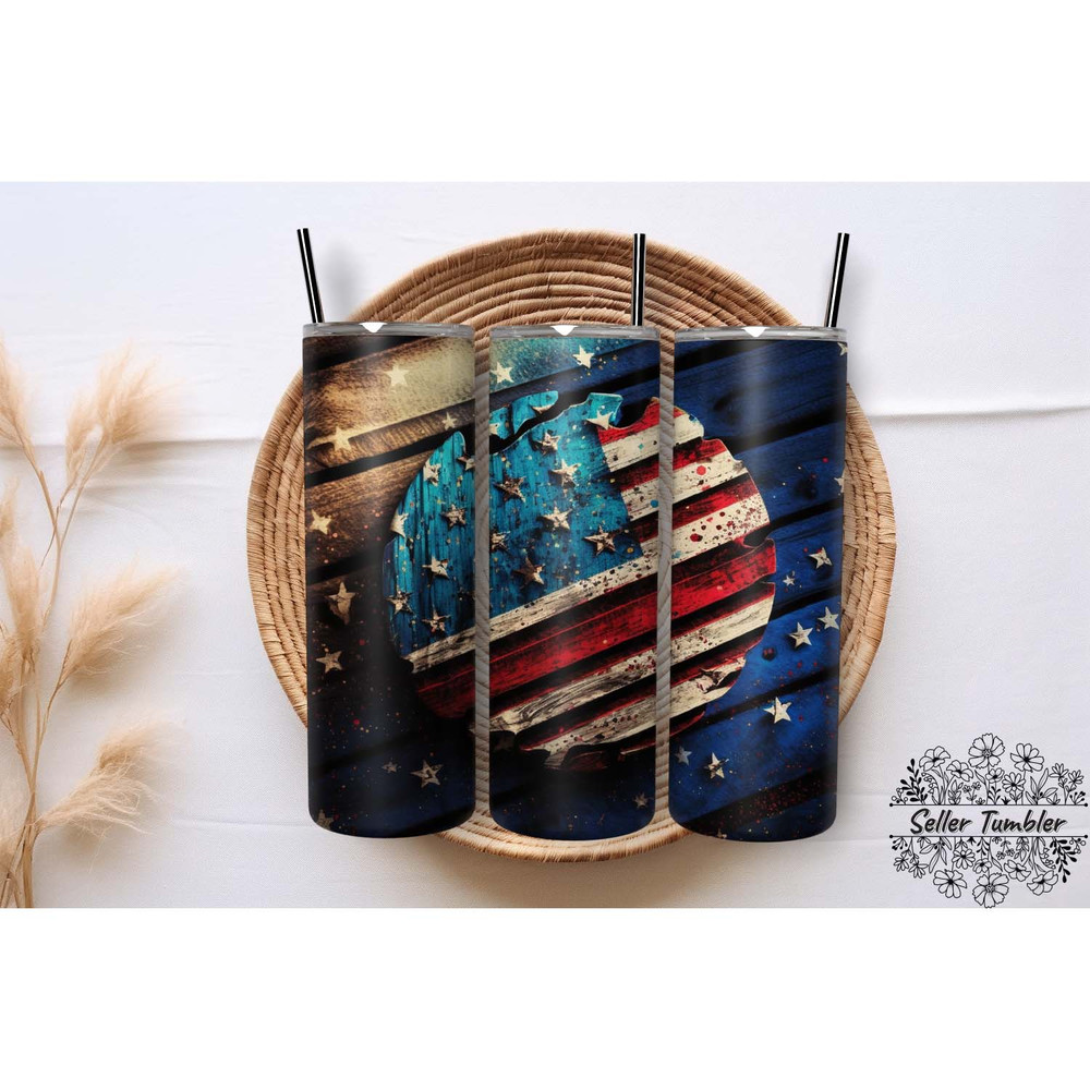American Flag Wood 20 Oz, Tumbler 20 oz Wrap PNG, Skinny Tumbler Designs PNG.jpg