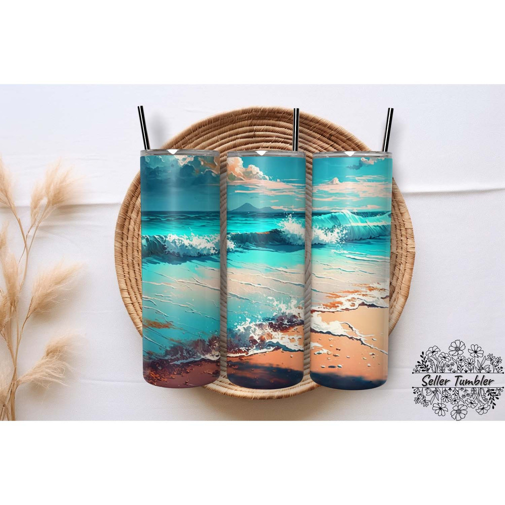 Beach 20 Oz 30 , Tumbler 20 oz Wrap PNG, Skinny Tumbler Designs PNG.jpg
