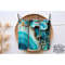 Beach Blue Gold 20 Oz, Tumbler 20 oz Wrap PNG, Skinny Tumbler Designs PNG.jpg