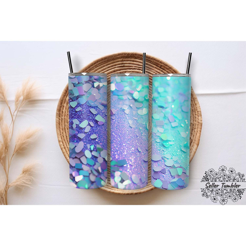Blue Lavender Mint Glitter 20 , Tumbler 20 oz Wrap PNG, Skinny Tumbler Designs PNG.jpg